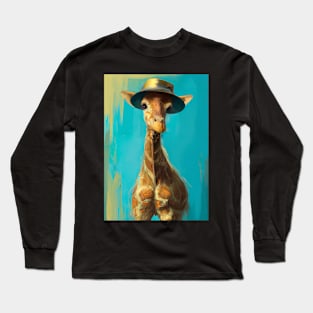 Giraffe with a Hat Long Sleeve T-Shirt